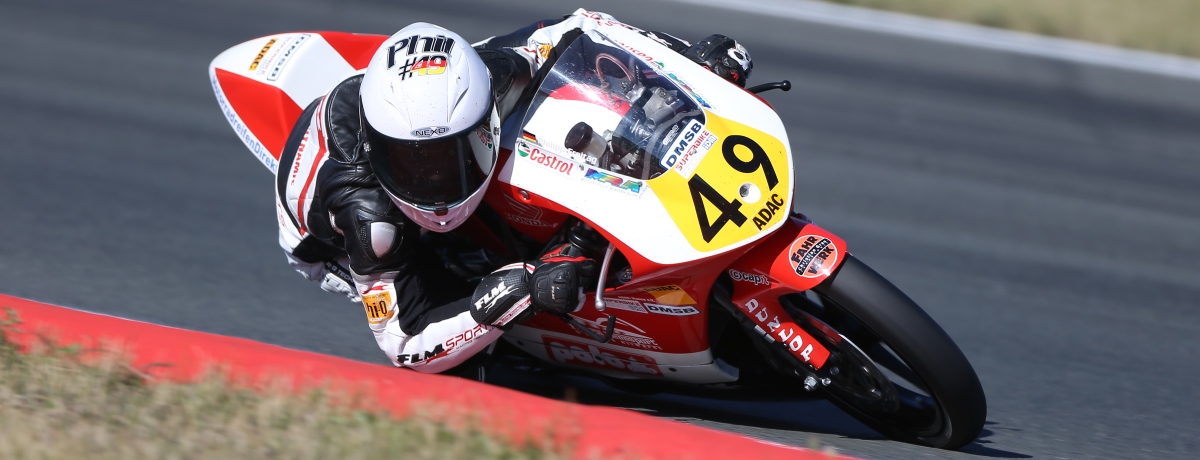 ADAC Team Hansa Fahrer Philipp Freitag beim Moto3 Northern Europe Cup
