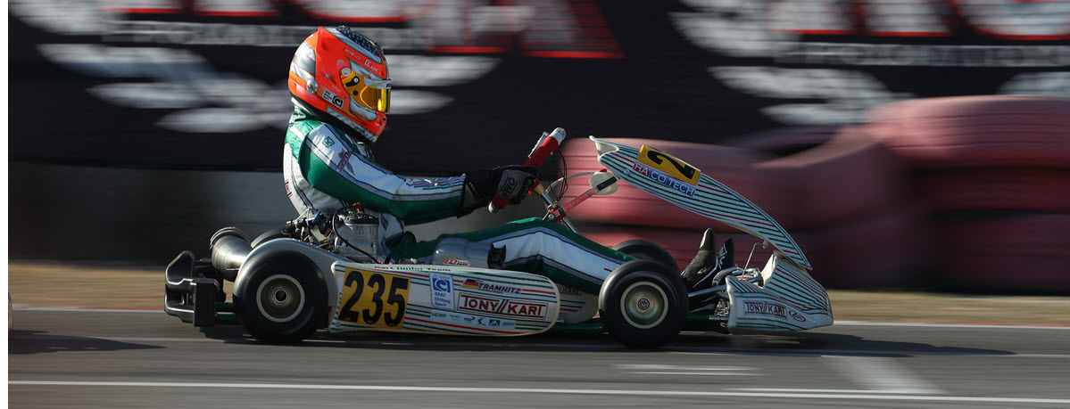 ADAC Team Hansa Fahrer Tim Tramnitz kämpft sich ins WSK-Finale