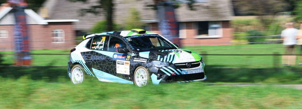 ADAC Team Hansa Fahrer, Lukas Thiele, sichert Klassensieg bei der Eurol Hellendoorn Rallye