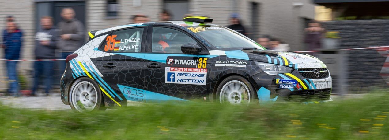 ADAC Team Hansa Fahrer, Lukas Thiele, bei der Rallye de Wallonie