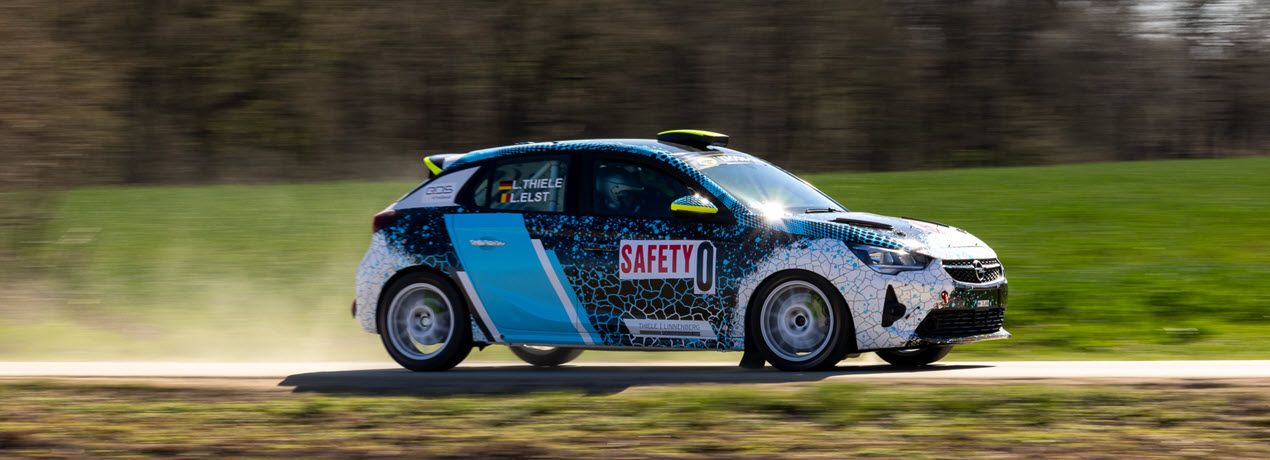 ADAC Team Hansa Fahrer Lukas Thiele bereitet sich bei der Stormarn Rally für seine Saison vor
