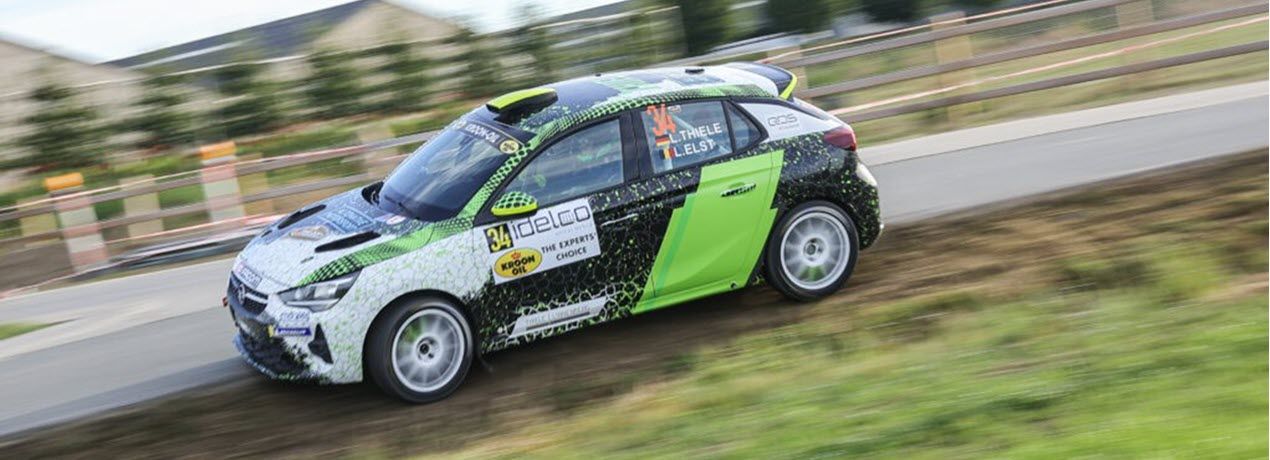 ADAC Team Hansa Fahrer Lukas Thiele am Start der East Belgian Rally