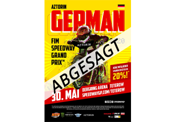 Aztorin German FIM Speedway Grand Prix 2020 abgesagt