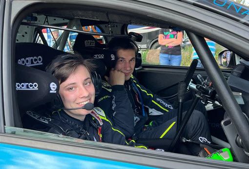 ADAC Team Hansa Fahrer, Lukas Thiele, sichert Klassensieg bei der Eurol Hellendoorn Rallye