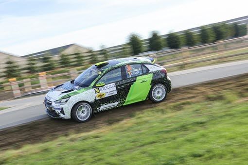 ADAC Team Hansa Fahrer Lukas Thiele am Start der East Belgian Rally